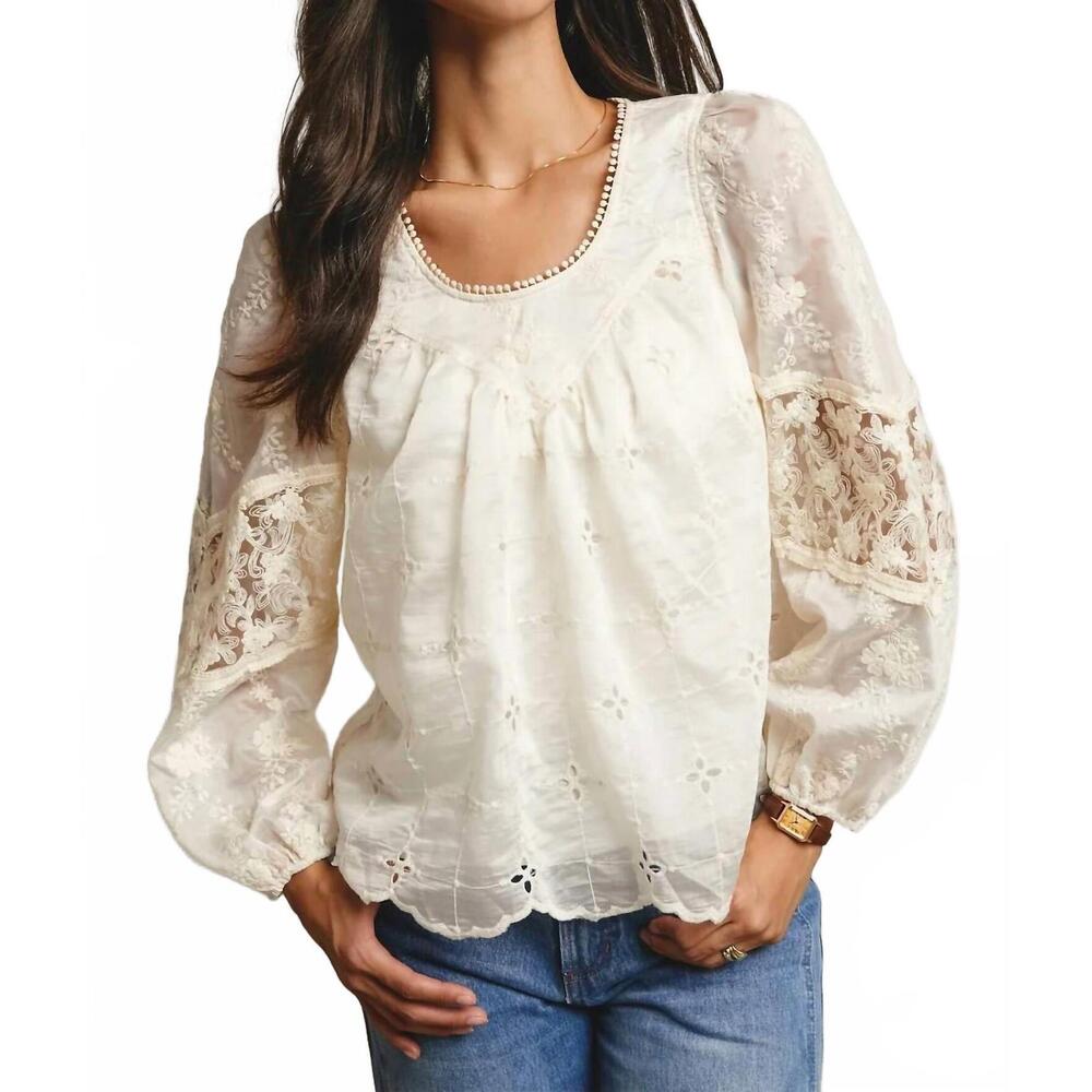 NEW FORTE musgraves lace top in white